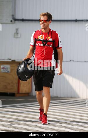 Sebastian Vettel (GER) Ferrari. Großer Preis von Ungarn, Freitag, 24. Juli 2015. Budapest, Ungarn. Stockfoto