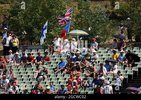 Lüfter. Großer Preis von Ungarn, Samstag, 25. Juli 2015. Budapest, Ungarn. Stockfoto