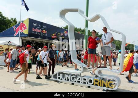 Fans und Atmosphäre. Großer Preis von Ungarn, Samstag, 25. Juli 2015. Budapest, Ungarn. Stockfoto