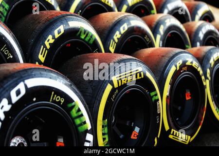 Pirelli-Reifen. Großer Preis von Ungarn, Samstag, 25. Juli 2015. Budapest, Ungarn. Stockfoto