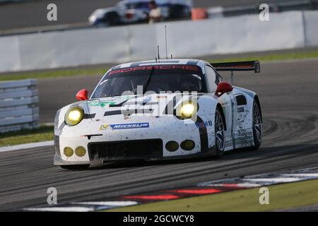 Richard Lietz (AUT) / Michael Christensen (DEN) #91 Porsche Team Manthey Porsche 911 RSR. FIA-Langstrecken-Weltmeisterschaft, Runde 4, Sonntag, 30. August 2015. Nürburgring, Deutschland. Stockfoto