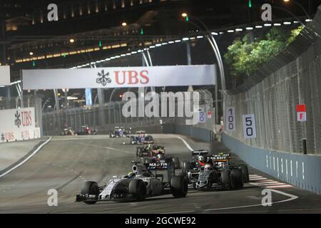 Felilia Massa (BRA) Williams FW37. Großer Preis von Singapur, Sonntag, 20. September 2015. Marina Bay Street Circuit, Singapur. Stockfoto