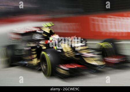 Pastor Maldonado (EHRW.) Lotus F1 E23. Großer Preis von Singapur, Sonntag, 20. September 2015. Marina Bay Street Circuit, Singapur. Stockfoto