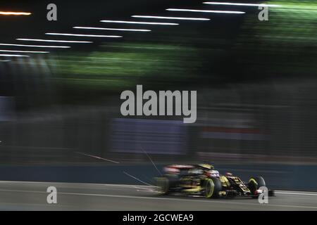 Romain Grosjean (FRA) Lotus F1 E23. Großer Preis von Singapur, Sonntag, 20. September 2015. Marina Bay Street Circuit, Singapur. Stockfoto