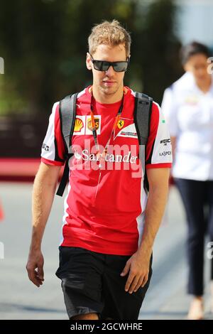 Sebastian Vettel (GER) Ferrari. Abu Dhabi Grand Prix, Freitag, 27. November 2015. Yas Marina Circuit, Abu Dhabi, VAE. Stockfoto
