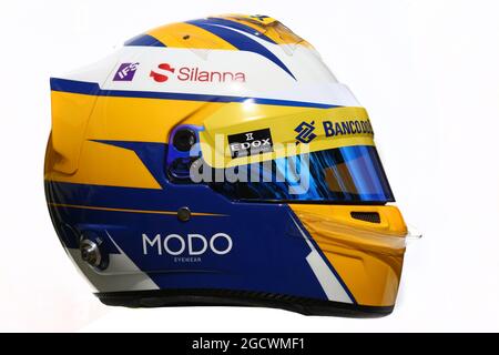 Der Helm des Marcus Ericsson (SWE) sauber F1 Teams. Großer Preis von Australien, Donnerstag, 17. März 2016. Albert Park, Melbourne, Australien. Stockfoto