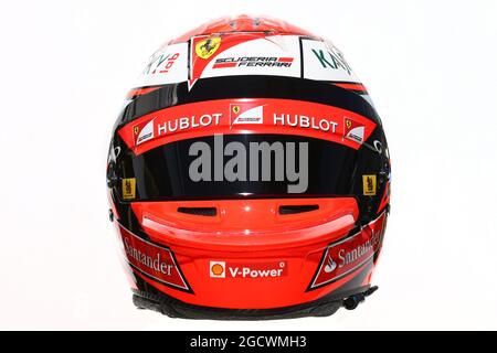 Der Helm von Kimi Räikkönen (FIN) Ferrari. Großer Preis von Australien, Donnerstag, 17. März 2016. Albert Park, Melbourne, Australien. Stockfoto