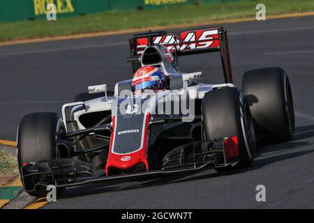 Romain Grosjean (FRA) Haas F1 Team VF-16. Großer Preis von Australien, Sonntag, 20. März 2016. Albert Park, Melbourne, Australien. Stockfoto