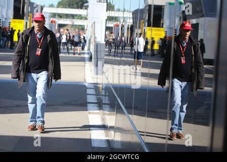 Niki Lauda (AUT) Mercedes Non-Executive Chairman. Großer Preis von Spanien, Samstag, 14. Mai 2016. Barcelona, Spanien. Stockfoto