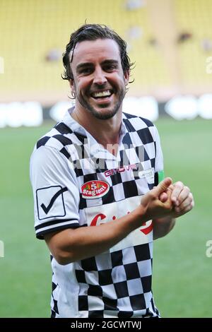 Fernando Alonso (ESP) McLaren beim wohltätigen Fußballspiel. Großer Preis von Monaco, Dienstag, 24. Mai 2016. Monte Carlo, Monaco. Stockfoto