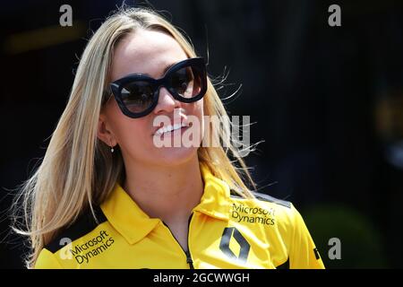 Carmen Jorda (ESP) Renault Sport F1 Team Development Driver. Großer Preis von Monaco, Samstag, 28. Mai 2016. Monte Carlo, Monaco. Stockfoto