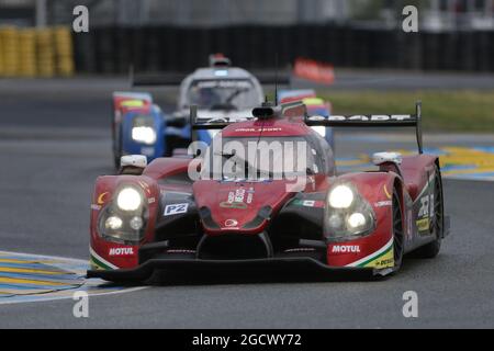 Ricardo Gonzalez (MEX) / Filipe Albuquerque (POR) / Bruno Senna (BRA) #43 RGR Sport by Morand Orca 05 - Nissan. FIA-Langstrecken-Weltmeisterschaft, Le Mans 24 Stunden - Rennen, Samstag, 18. Juni 2016. Le Mans, Frankreich. Stockfoto