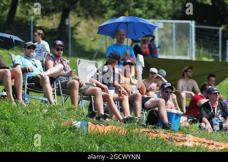 Lüfter. Großer Preis von Österreich, Samstag, 2. Juli 2016. Spielberg, Österreich. Stockfoto