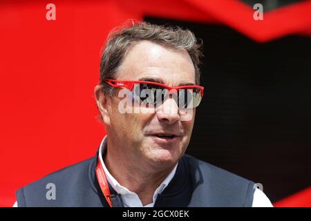 Nigel Mansell (GBR). Großer Preis von Großbritannien, Freitag, 8. Juli 2016. Silverstone, England. Stockfoto