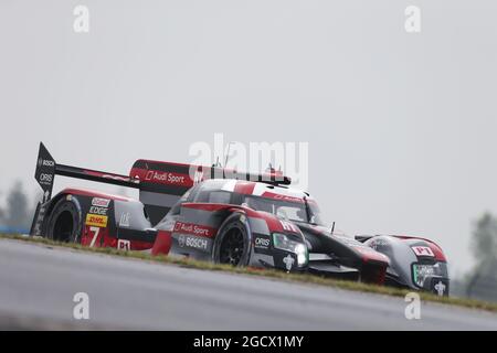 Marcel Fassler (SUI) / Andre Lotterer (GER) / Benoit Treluyer (FRA) #07 Audi Sport Team Joest Audi R18. FIA-Langstrecken-Weltmeisterschaft, Runde 4, Samstag, 23. Juli 2016. Nürburgring, Deutschland. Stockfoto