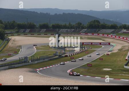 Marcel Fassler (SUI) / Andre Lotterer (GER) / Benoit Treluyer (FRA) #07 Audi Sport Team Joest Audi R18. FIA-Langstrecken-Weltmeisterschaft, Runde 4, Sonntag, 24. Juli 2016. Nürburgring, Deutschland. Stockfoto