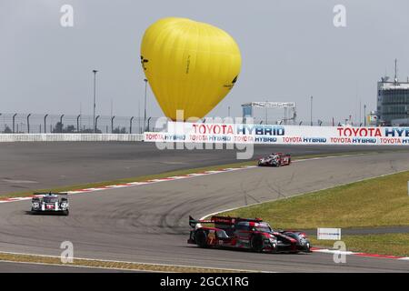 Marcel Fassler (SUI) / Andre Lotterer (GER) / Benoit Treluyer (FRA) #07 Audi Sport Team Joest Audi R18. FIA-Langstrecken-Weltmeisterschaft, Runde 4, Sonntag, 24. Juli 2016. Nürburgring, Deutschland. Stockfoto