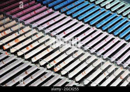 Eine leere Tribüne. Großer Preis von Deutschland, Freitag, 29. Juli 2016. Hockenheim, Deutschland. Stockfoto