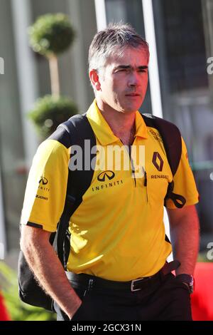 Nick Chester (GBR) Renault Sport F1 Team Chassis Technical Director. Großer Preis von Belgien, Sonntag, 28. August 2016. Spa-Francorchamps, Belgien. Stockfoto