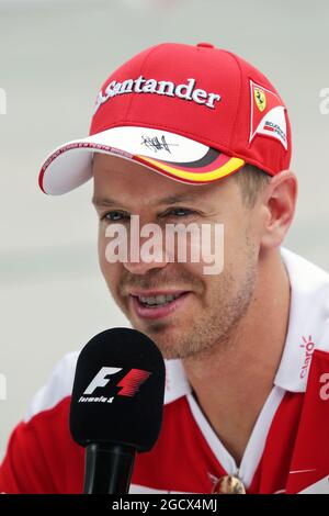 Sebastian Vettel (GER) Ferrari. Großer Preis von Malaysia, Donnerstag, 29. September 2016. Sepang, Kuala Lumpur, Malaysia. Stockfoto