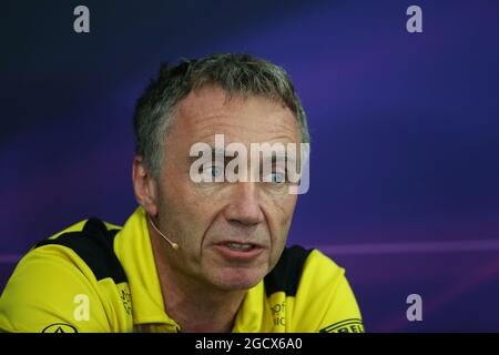 Bob Bell (GBR) Renault Sport F1 Team Chief Technical Officer bei der FIA Pressekonferenz. Großer Preis von Japan, Freitag, 7. Oktober 2016. Suzuka, Japan. Stockfoto