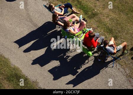 Lüfter. Großer Preis der Vereinigten Staaten, Samstag, 22. Oktober 2016. Circuit of the Americas, Austin, Texas, USA. Stockfoto