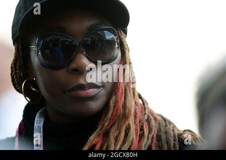 Venus Williams (USA) Tennisspielerin. Großer Preis der Vereinigten Staaten, Sonntag, 23. Oktober 2016. Circuit of the Americas, Austin, Texas, USA. Stockfoto