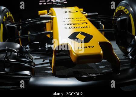 Der Renault Sport F1 Team RS17. Start des Renault Sport Formel-1-Teams RS17, Hauptsitz der Royal Horticultural Society, London, England. Dienstag, 21. Februar 2017. Stockfoto