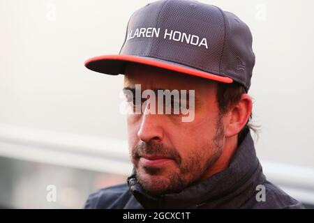 Fernando Alonso (ESP) McLaren. Formel-1-Tests, Tag 1, Montag, 27. Februar 2017. Barcelona, Spanien. Stockfoto