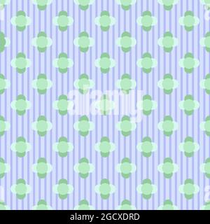 Trendige nahtlose Vektor-Polka-Punkte und Kreise Muster-Design mit gestreiftem Hintergrund. Zufällige bunte Punkte wiederholen geometrische Textur Hintergrund Stock Vektor