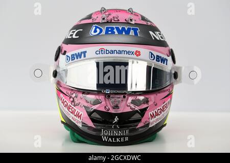 Der Helm von Sergio Perez (MEX) Sahara Force India F1. Großer Preis von China, Donnerstag, 6. April 2017. Shanghai, China. Stockfoto