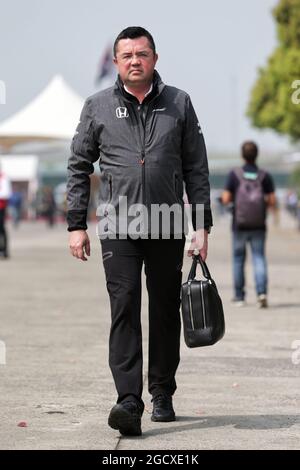 Eric Boullier (FRA) McLaren Racing Director. Großer Preis von China, Samstag, 8. April 2017. Shanghai, China. Stockfoto