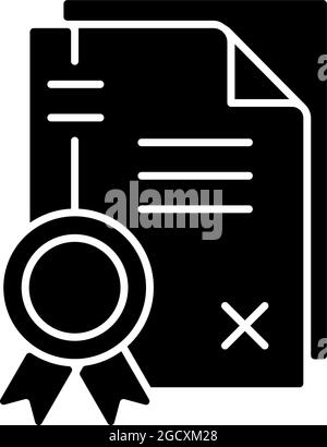 Patente schwarzes Glyphen-Symbol Stock Vektor