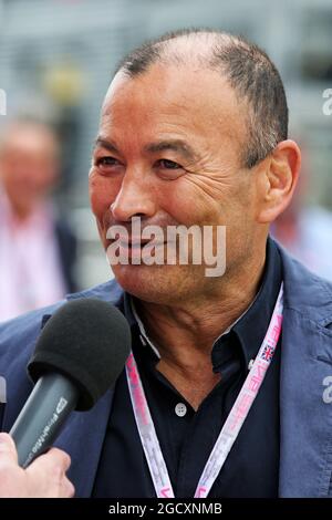 Eddie Jones (AUS) England Rugby Union Team Head Coach, Gast des Sahara Force India F1 Teams. Großer Preis von Großbritannien, Samstag, 15. Juli 2017. Silverstone, England. Stockfoto