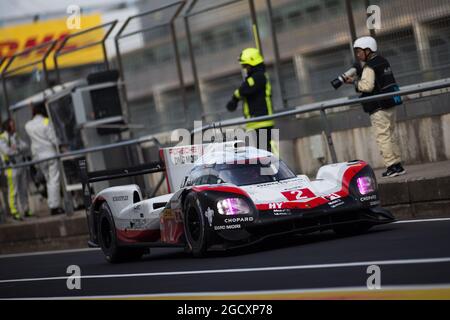 Timo Bernhard (GER) / Earl Bamber (NZL) / Brendon Hartley (NZL) #02 Porsche LMP Team, Porsche 919 Hybrid. FIA-Langstrecken-Weltmeisterschaft, Runde 4, Sonntag, 16. Juli 2017. Nürburgring, Deutschland. Stockfoto