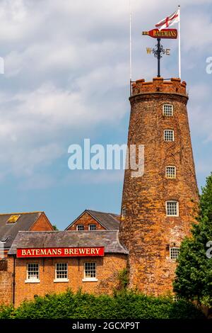Batemans Brewery at Salem Bridge in Wainfleet All Saints in Lincolnshire East Midlands England, Großbritannien, wo seit 1874 Ale gebraut wird. Stockfoto