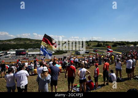 Fans beobachten das Geschehen. Großer Preis von Ungarn, Samstag, 29. Juli 2017. Budapest, Ungarn. Stockfoto