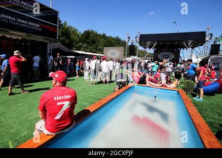 Lüfterzone. Großer Preis von Ungarn, Samstag, 29. Juli 2017. Budapest, Ungarn. Stockfoto