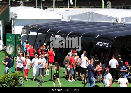 Lüfterzone. Großer Preis von Ungarn, Samstag, 29. Juli 2017. Budapest, Ungarn. Stockfoto