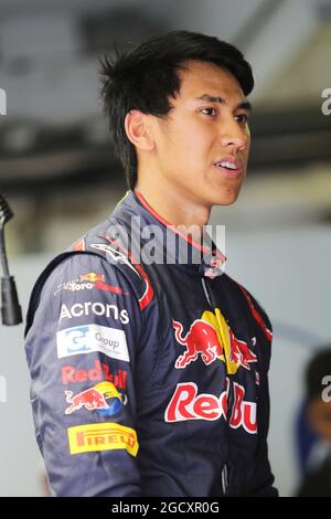 Sean Gelael (IDN) Scuderia Toro Rosso Testfahrer. Formel-1-Tests. Dienstag, 1. August 2017. Budapest, Ungarn. Stockfoto