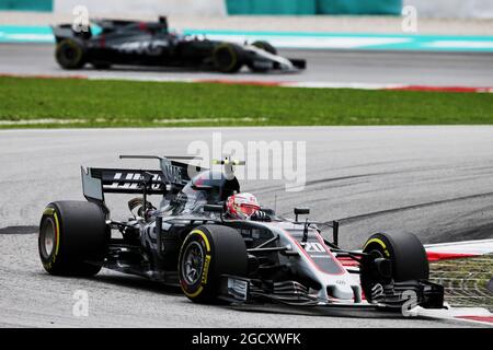Kevin Magnussen (DEN) Haas VF-17. Großer Preis von Malaysia, Samstag, 30. September 2017. Sepang, Kuala Lumpur, Malaysia. Stockfoto
