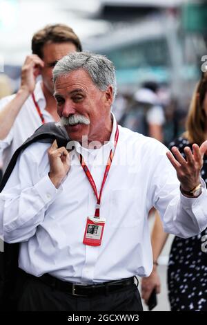 Chase Carey (USA) Formel-1-Gruppenvorsitzender am Start. Großer Preis von Malaysia, Sonntag, 1. Oktober 2017. Sepang, Kuala Lumpur, Malaysia. Stockfoto