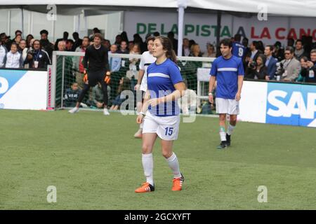 Tatiana Calderon (COL) sauber F1 Team Development Driver bei einem America Movil Charity Football Match. Großer Preis von Mexiko, Mittwoch, 25. Oktober 2017. Mexiko-Stadt, Mexiko. Stockfoto