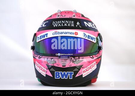 Der Helm von Sergio Perez (MEX) Sahara Force India F1. Großer Preis von Mexiko, Mittwoch, 25. Oktober 2017. Mexiko-Stadt, Mexiko. Stockfoto