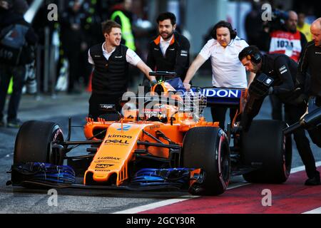 Stoffel Vandoorne (Bel) McLaren MCL33. Formel-1-Tests, Tag 1, Dienstag, 6. März 2018. Barcelona, Spanien. Stockfoto