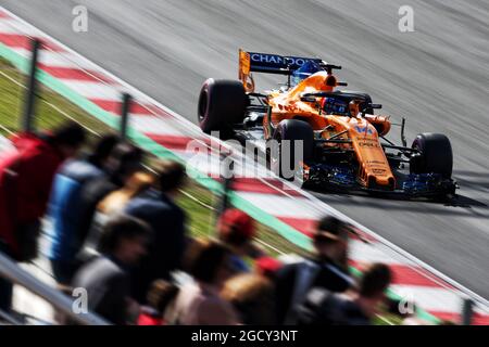 Stoffel Vandoorne (Bel) McLaren MCL33. Formel-1-Tests, Tag 4, Freitag, 9. März 2018. Barcelona, Spanien. Stockfoto