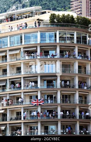 Ventilatoren in Wohngebäuden. Großer Preis von Monaco, Samstag, 26. Mai 2018. Monte Carlo, Monaco. Stockfoto