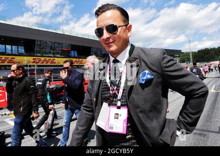 Andreas Gabalier (AUT) Sänger am Start. Großer Preis von Österreich, Sonntag, 1. Juli 2018. Spielberg, Österreich. Stockfoto