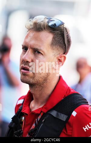 Sebastian Vettel (GER) Ferrari. Großer Preis von Deutschland, Donnerstag, 19. Juli 2018. Hockenheim, Deutschland. Stockfoto