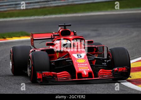 Sebastian Vettel (GER) Ferrari SF71H. Großer Preis von Belgien, Sonntag, 26. August 2018. Spa-Francorchamps, Belgien. Stockfoto